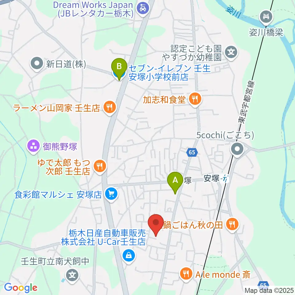 L.O.Aギターリペア周辺のコンビニエンスストア一覧地図