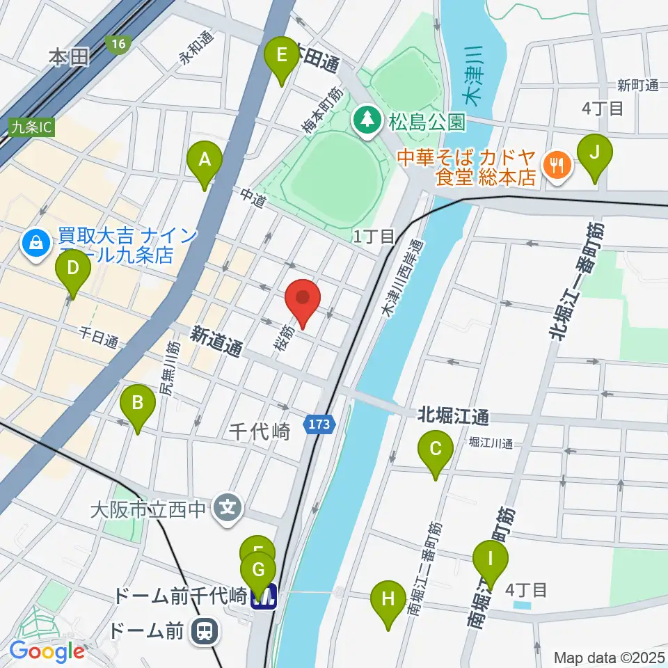 MUSIC OFFICE ギターショップ周辺のコンビニエンスストア一覧地図