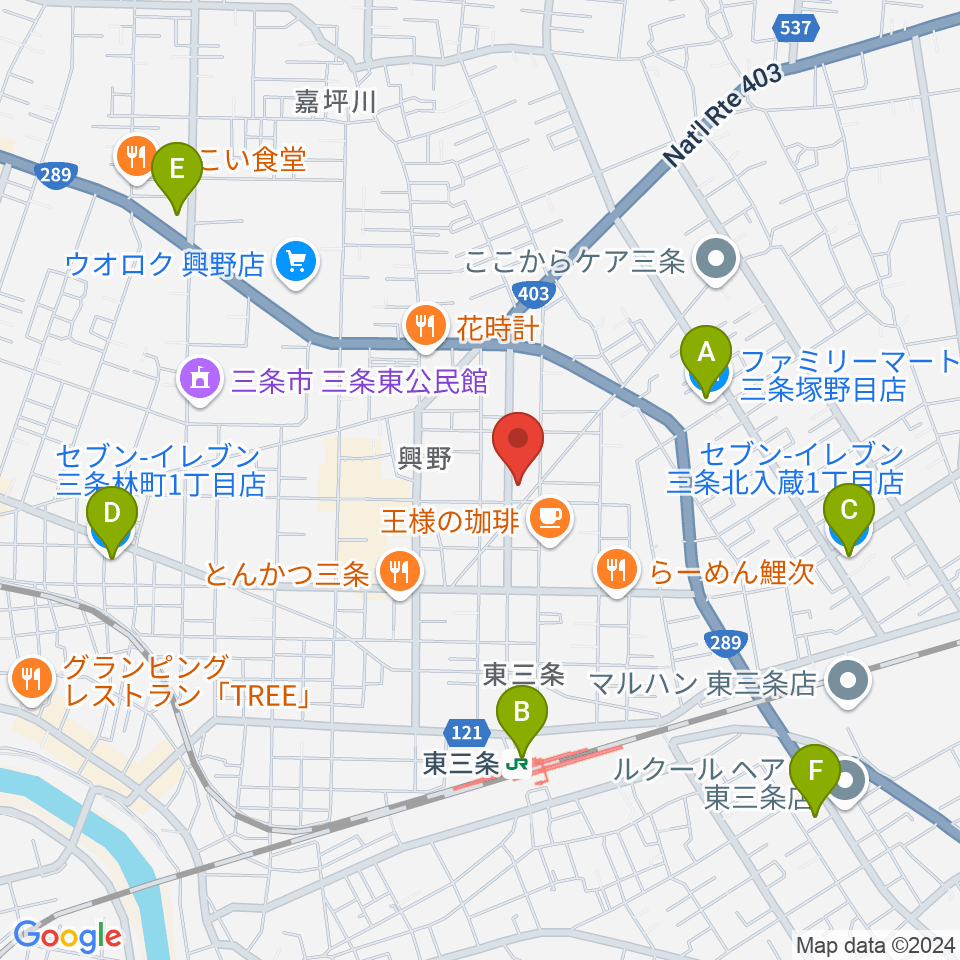 あぽろん三条店周辺のコンビニエンスストア一覧地図