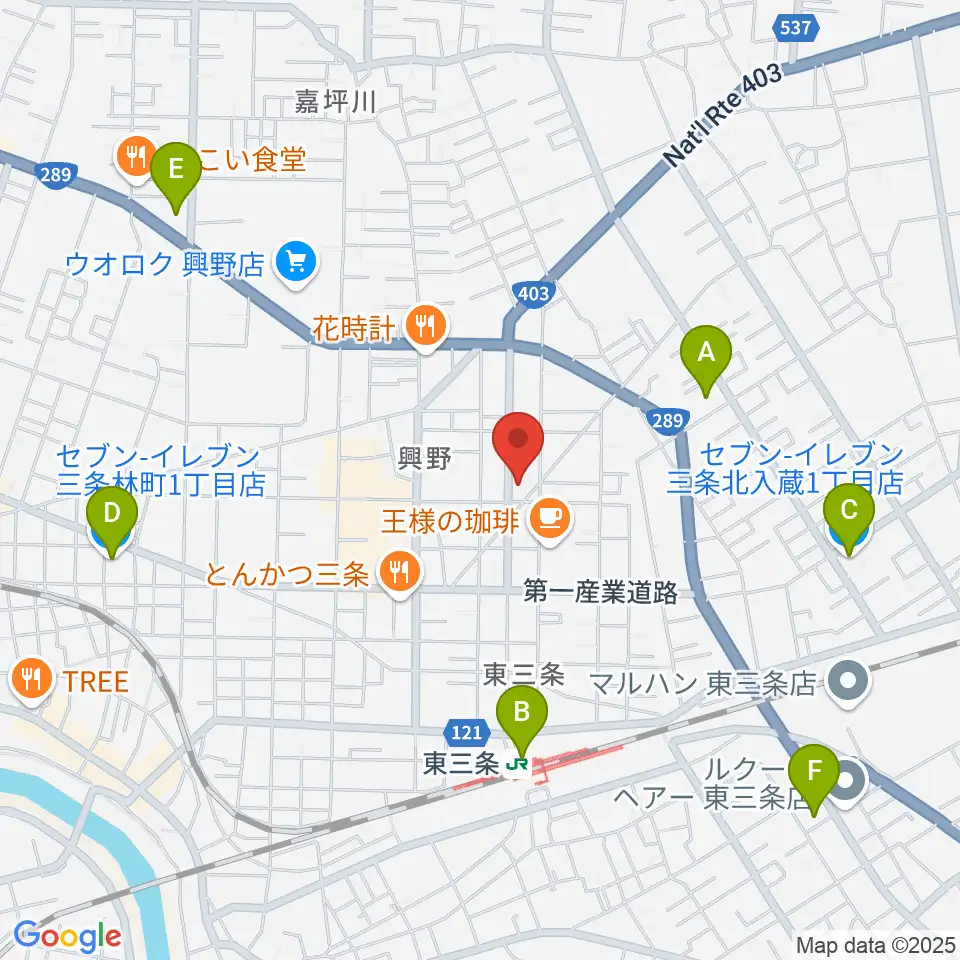あぽろん三条店周辺のコンビニエンスストア一覧地図