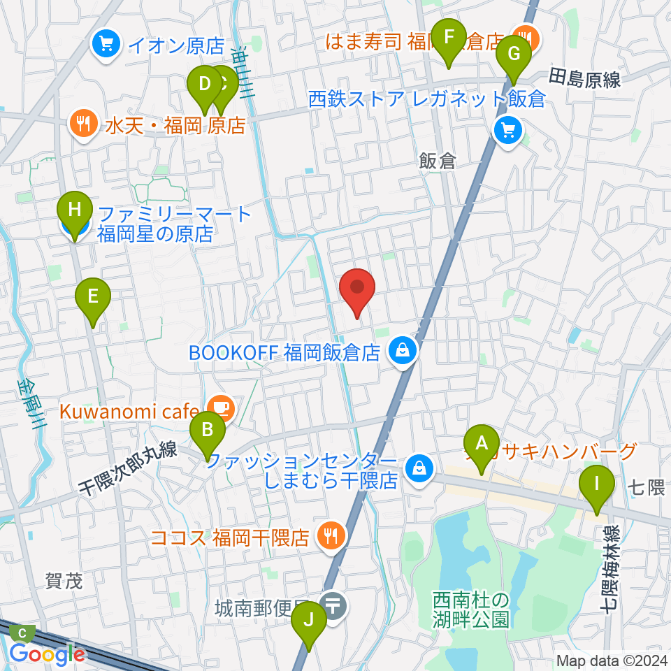 フジシマカスタムギター周辺のコンビニエンスストア一覧地図