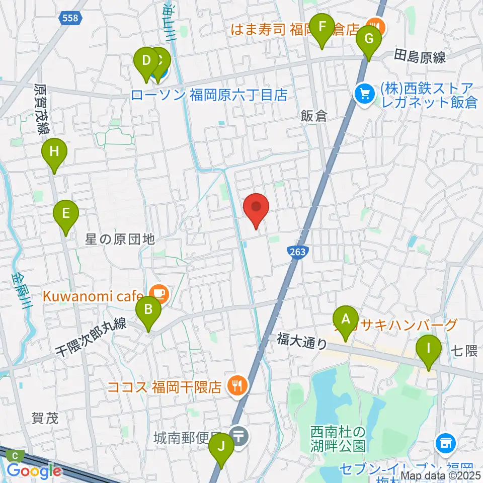 フジシマカスタムギター周辺のコンビニエンスストア一覧地図