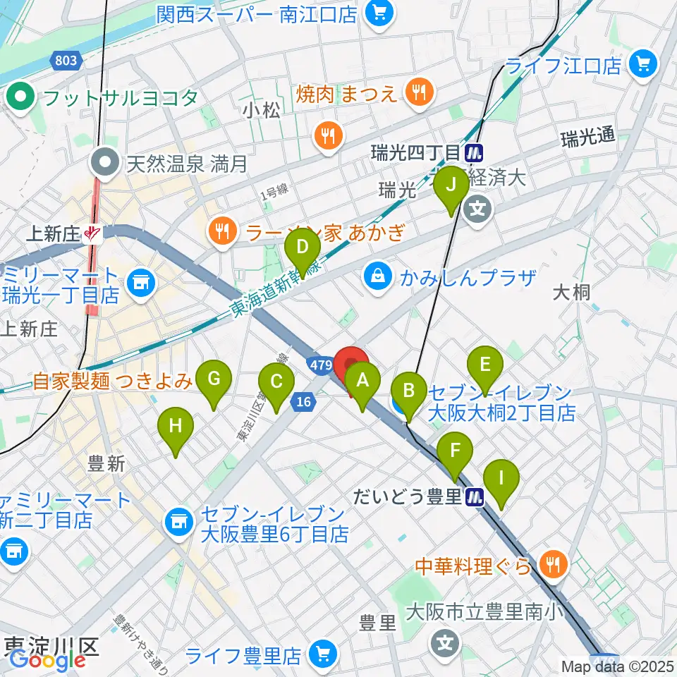 ウエイド・インスツルメンツ周辺のコンビニエンスストア一覧地図