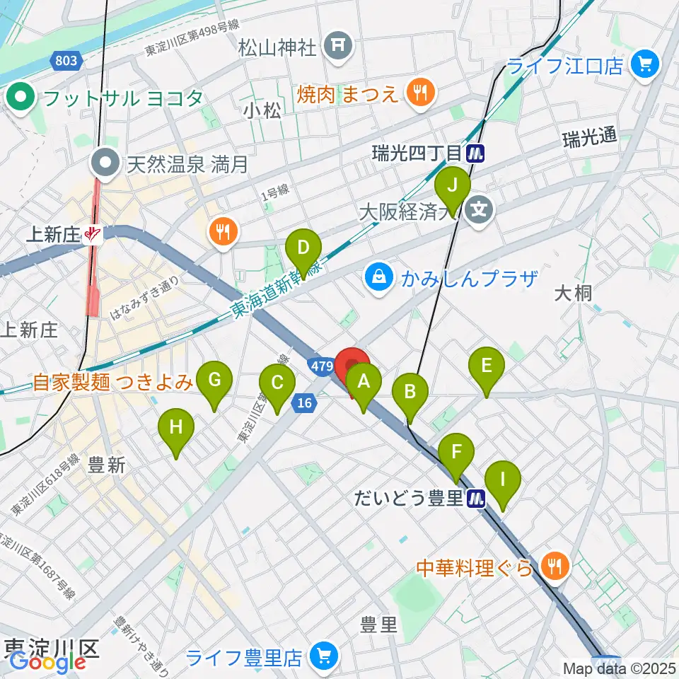 ウエイド・インスツルメンツ周辺のコンビニエンスストア一覧地図