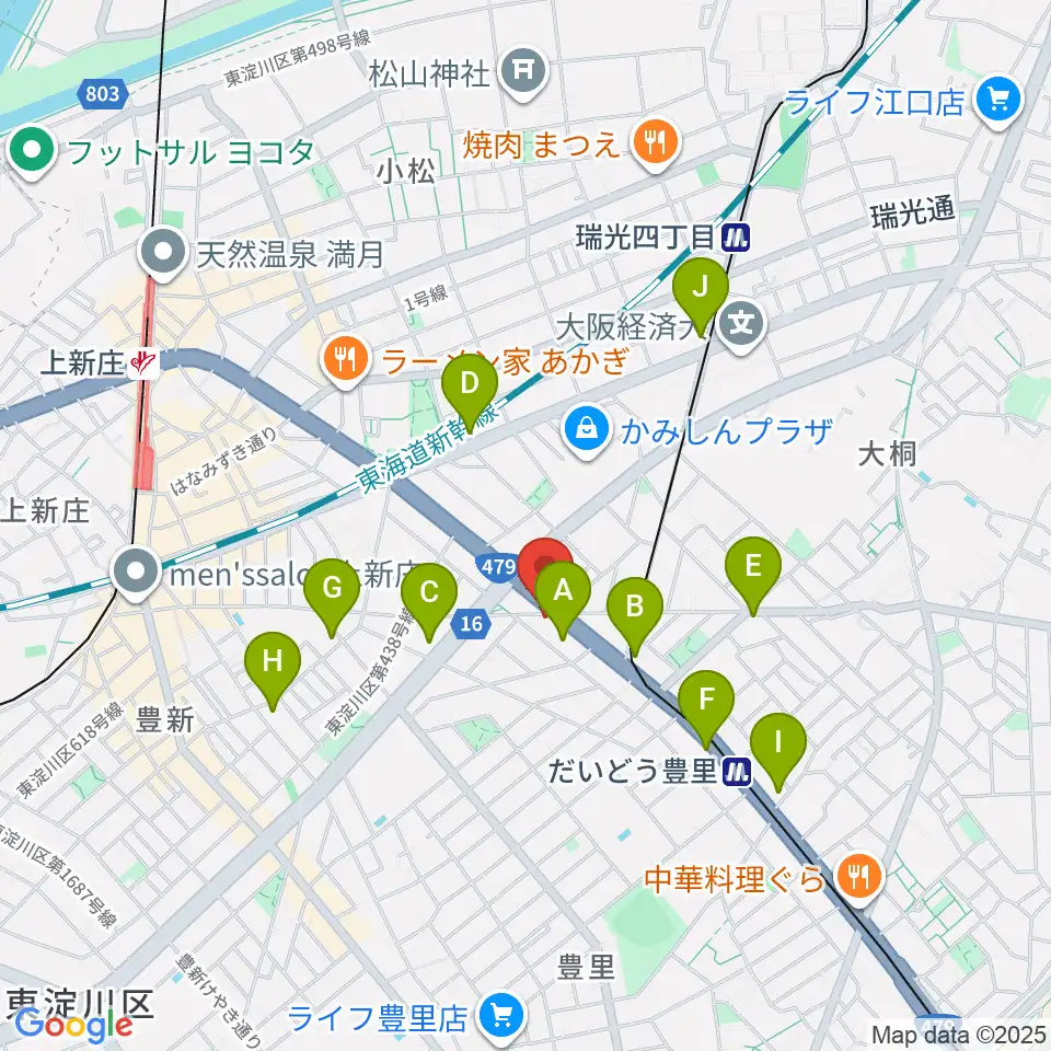 ウエイド・インスツルメンツ周辺のコンビニエンスストア一覧地図