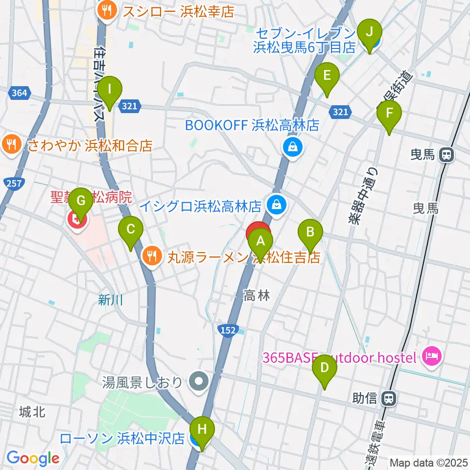 ソニックス周辺のコンビニエンスストア一覧地図