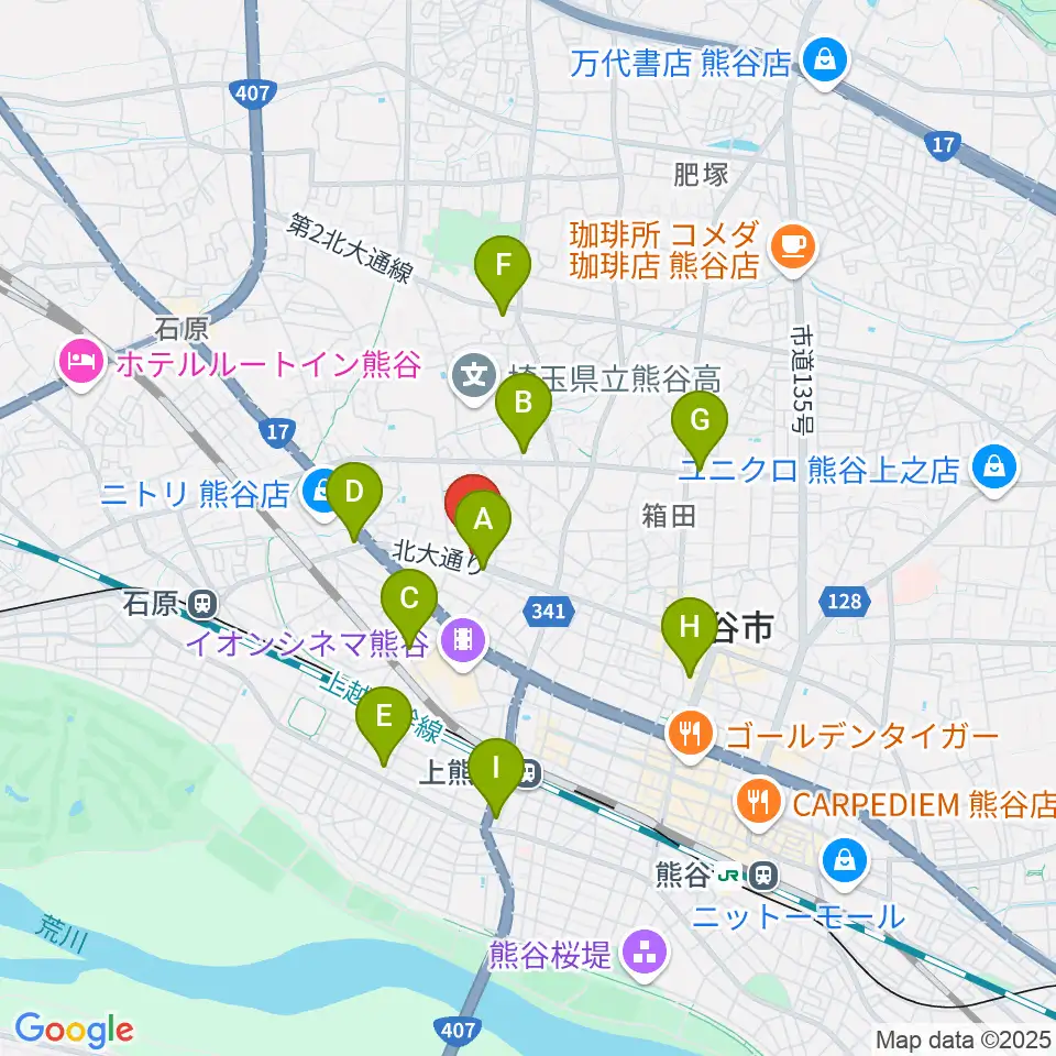 フジクラ楽器周辺のコンビニエンスストア一覧地図