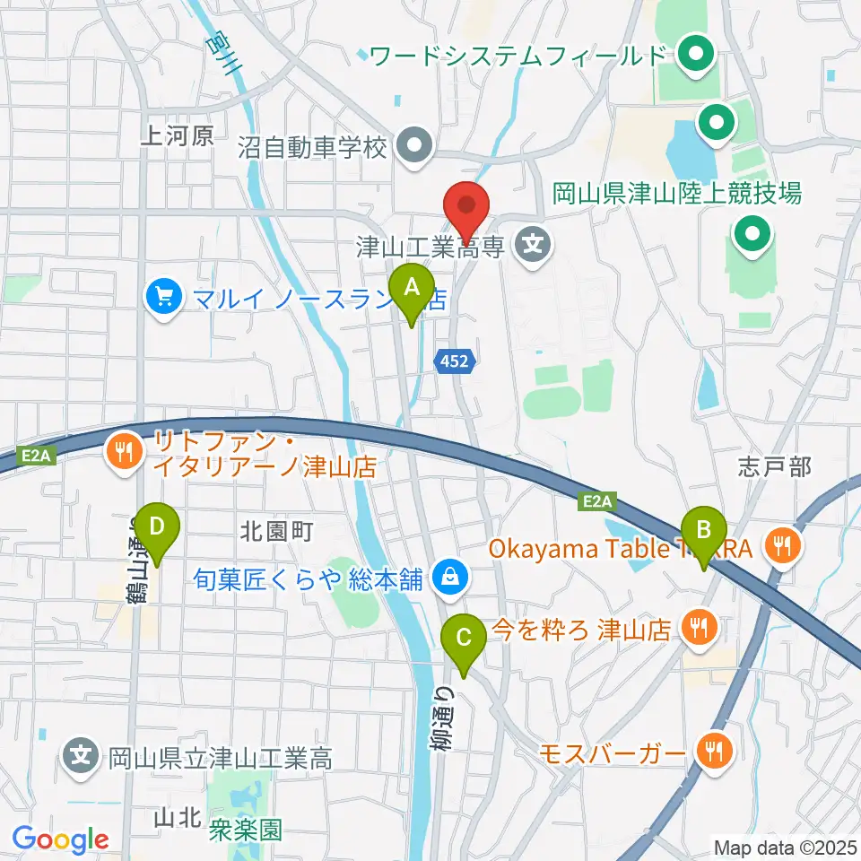 秋久弦楽器工房周辺のコンビニエンスストア一覧地図