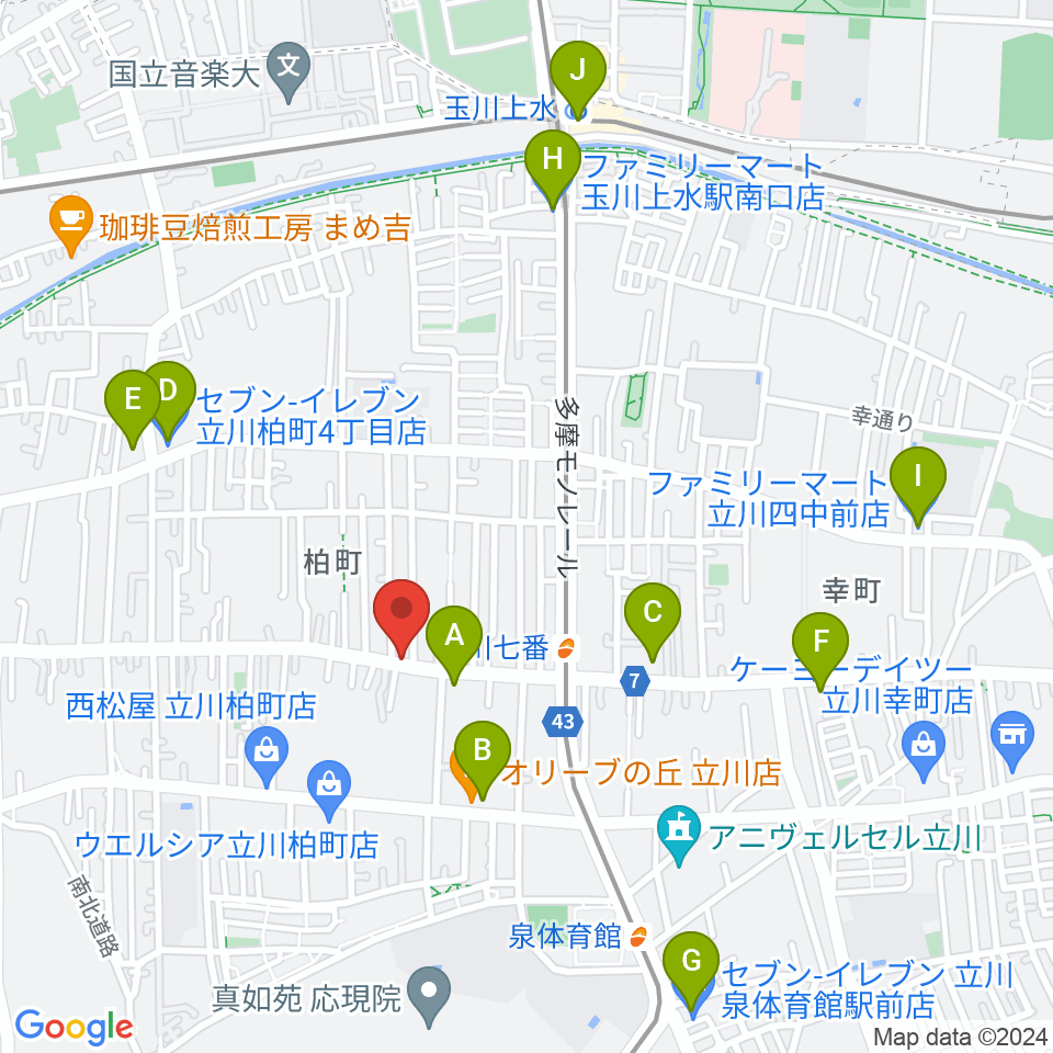 STUDIO YH周辺のコンビニエンスストア一覧地図