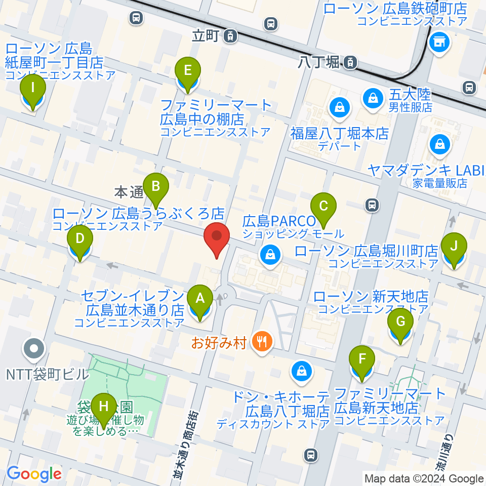 遠藤管楽器店周辺のコンビニエンスストア一覧地図