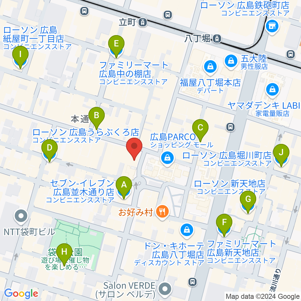 遠藤管楽器店周辺のコンビニエンスストア一覧地図