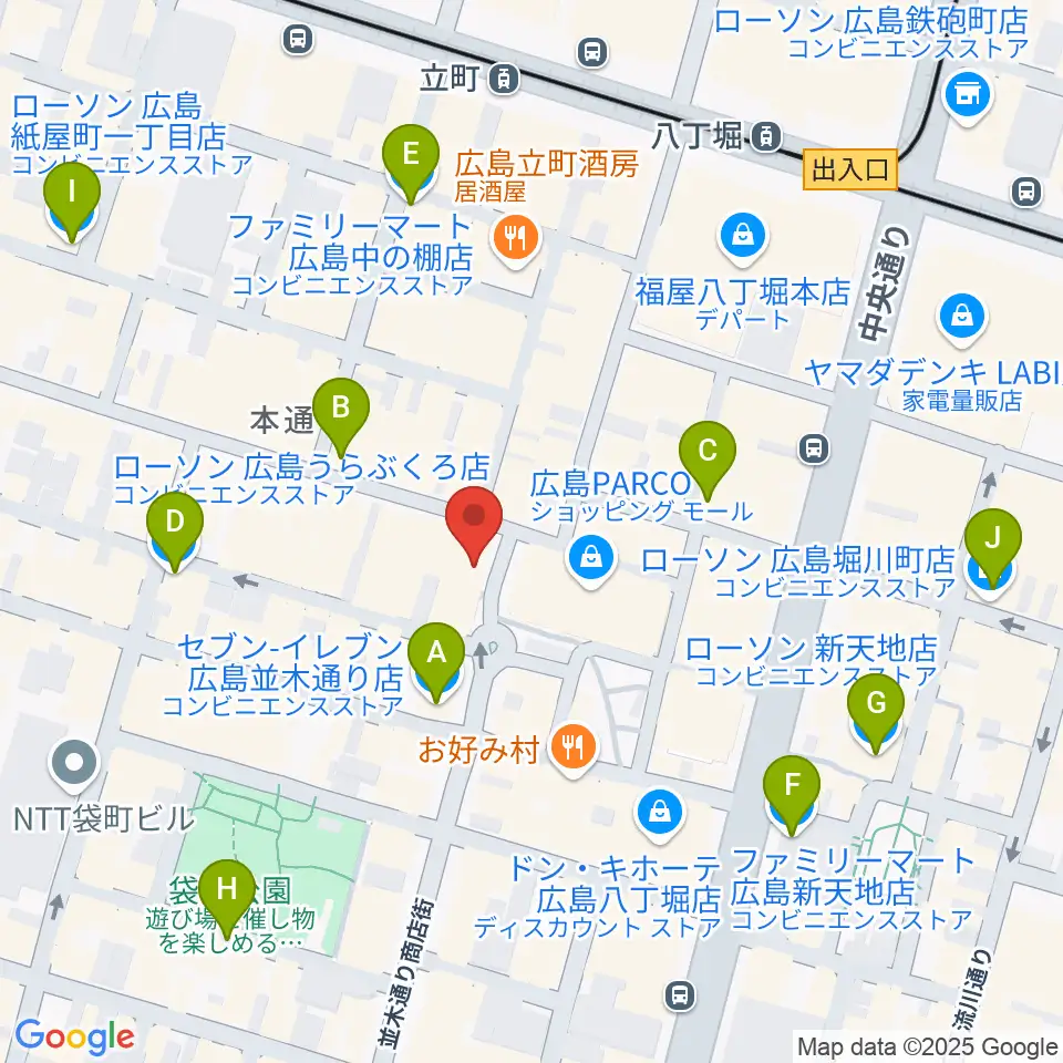 遠藤管楽器店周辺のコンビニエンスストア一覧地図