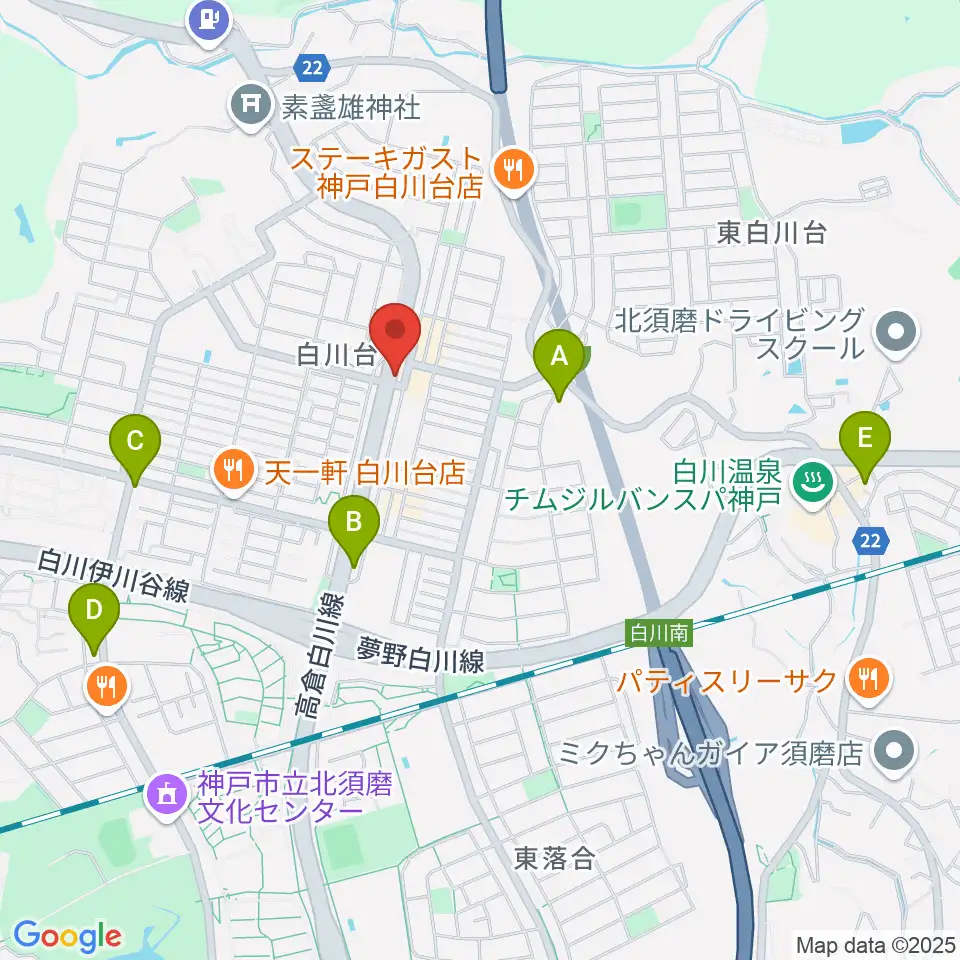タータン周辺のコンビニエンスストア一覧地図