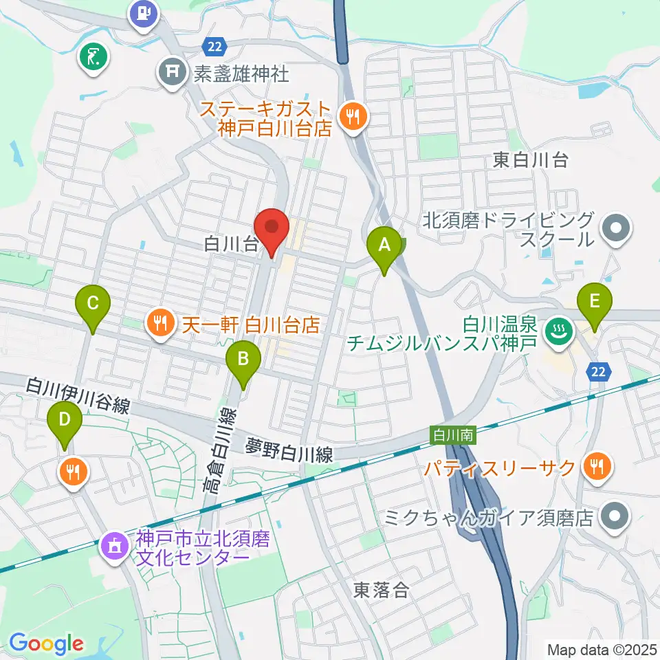 タータン周辺のコンビニエンスストア一覧地図