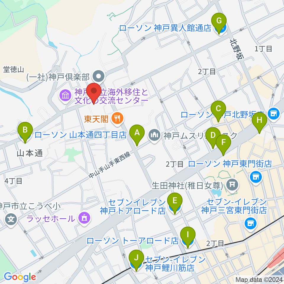 弦楽器とレコードの店プリムローズ周辺のコンビニエンスストア一覧地図