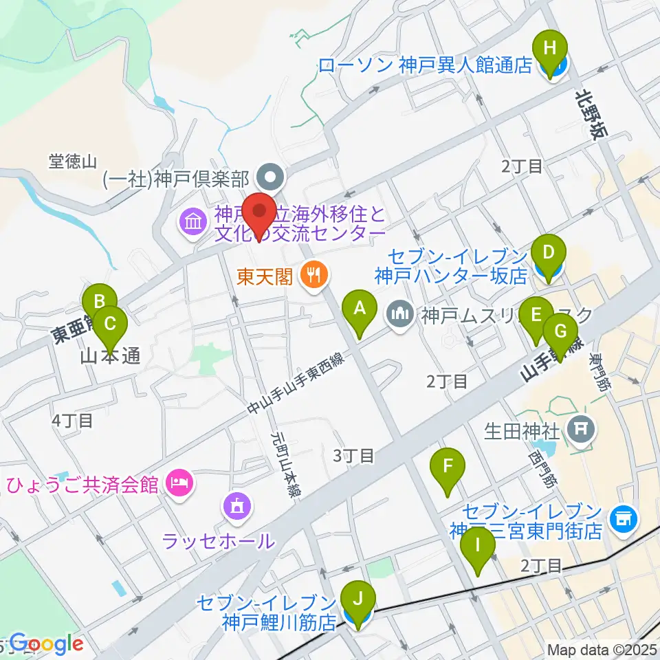 弦楽器とレコードの店プリムローズ周辺のコンビニエンスストア一覧地図