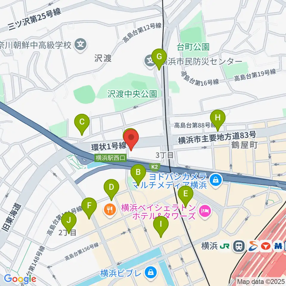 アウローラミュージックサロン周辺のコンビニエンスストア一覧地図
