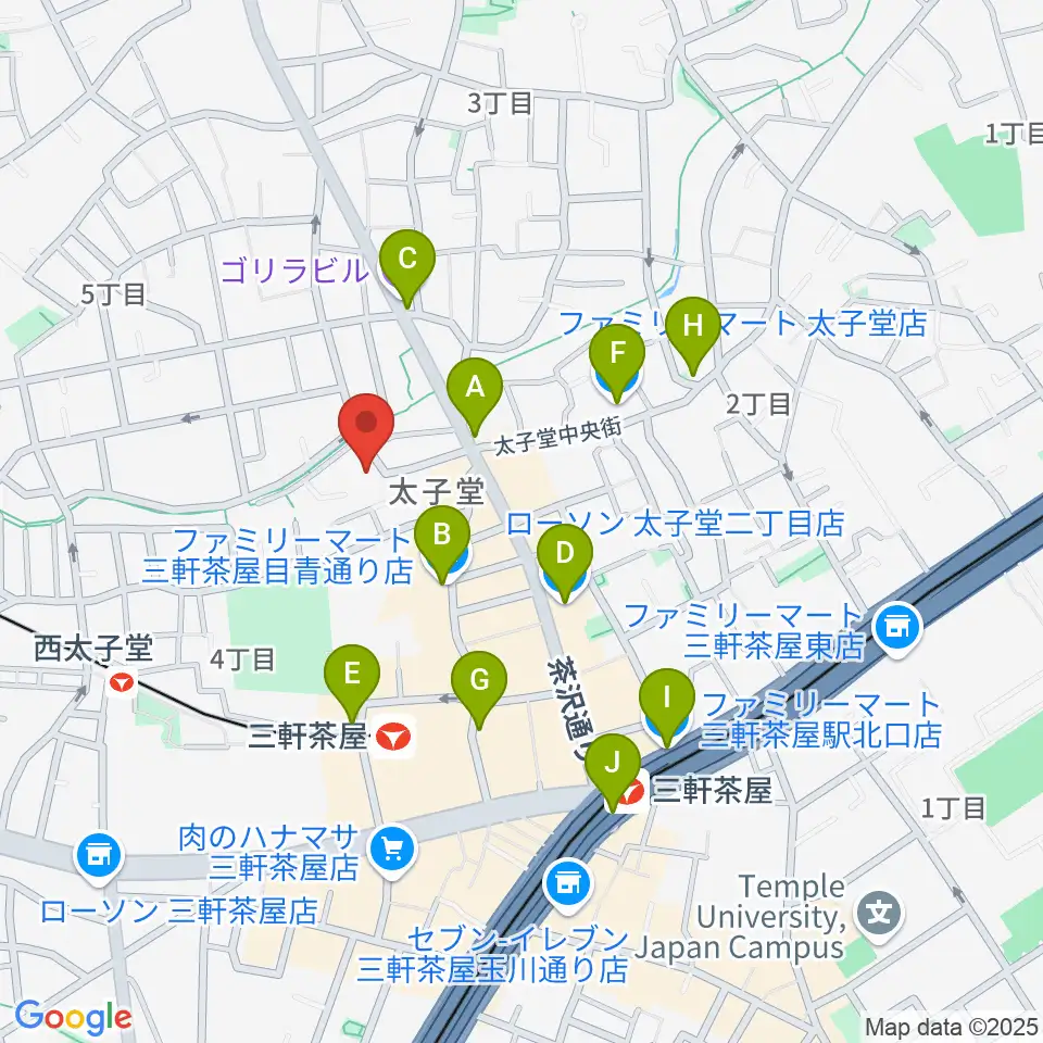 Festa Music Salon周辺のコンビニエンスストア一覧地図