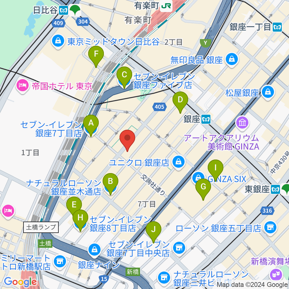 国際新堀芸術学院 東京校周辺のコンビニエンスストア一覧地図