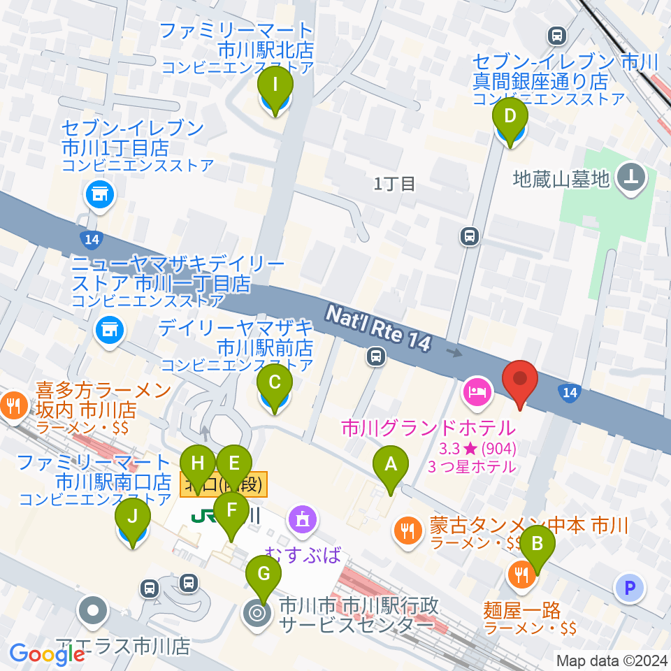 h.s.trash周辺のコンビニエンスストア一覧地図