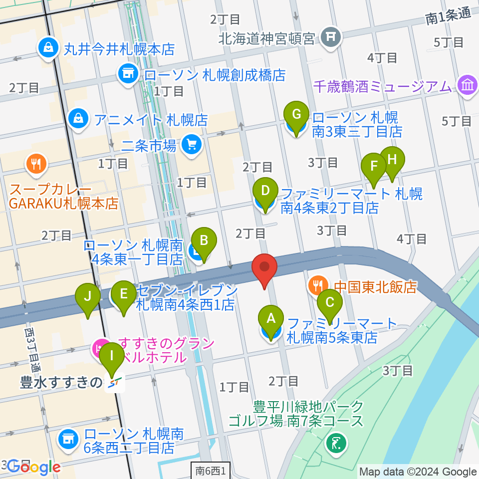 中華二胡学院周辺のコンビニエンスストア一覧地図