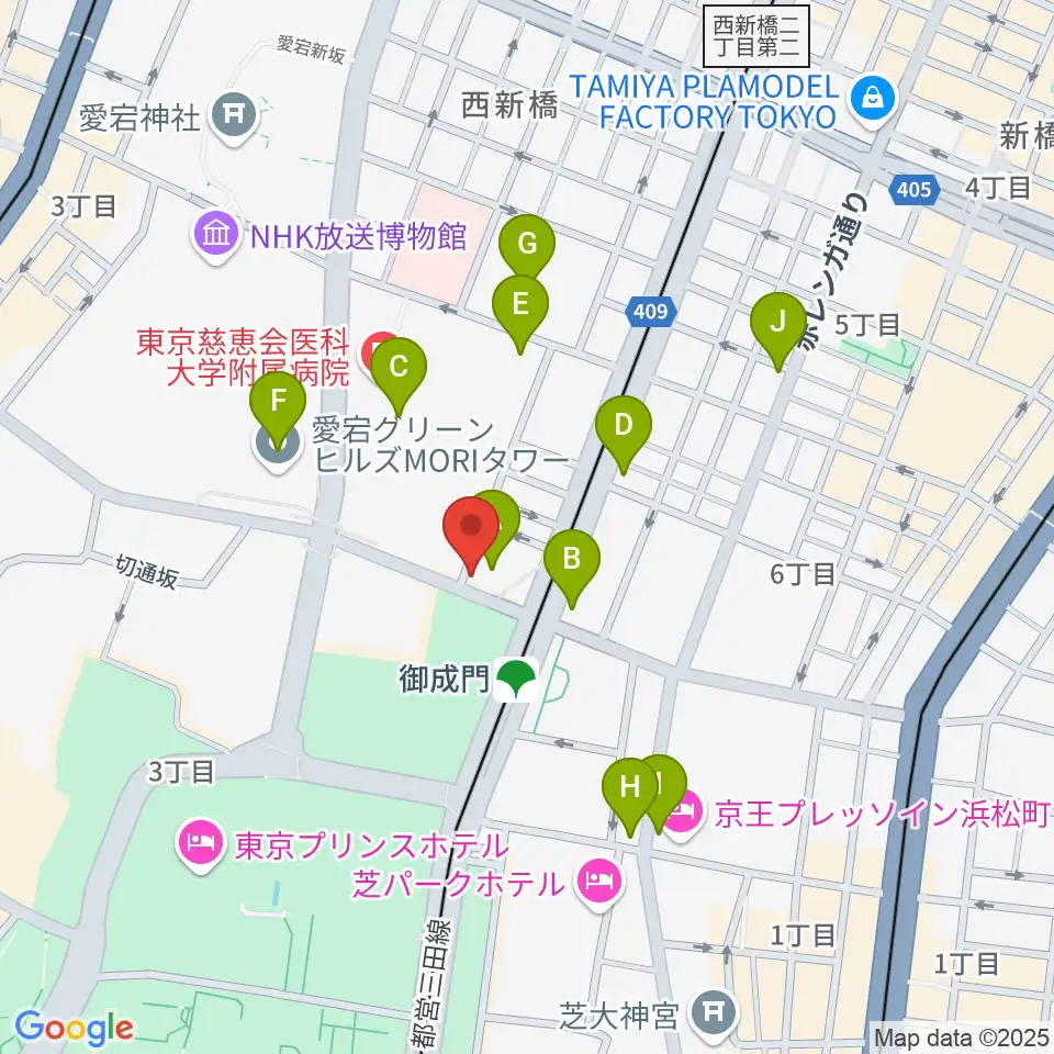 音響芸術専門学校周辺のコンビニエンスストア一覧地図