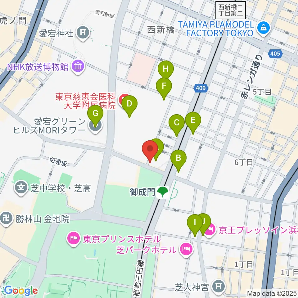 音響芸術専門学校周辺のコンビニエンスストア一覧地図