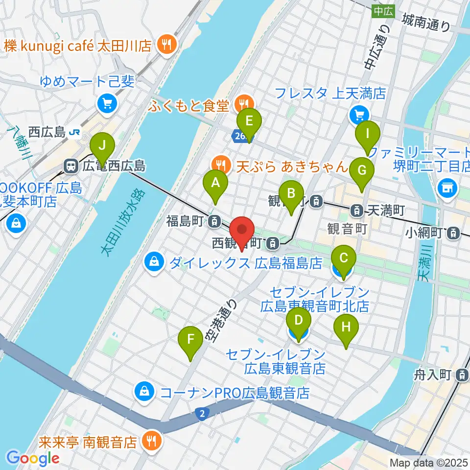 広島工業大学専門学校周辺のコンビニエンスストア一覧地図