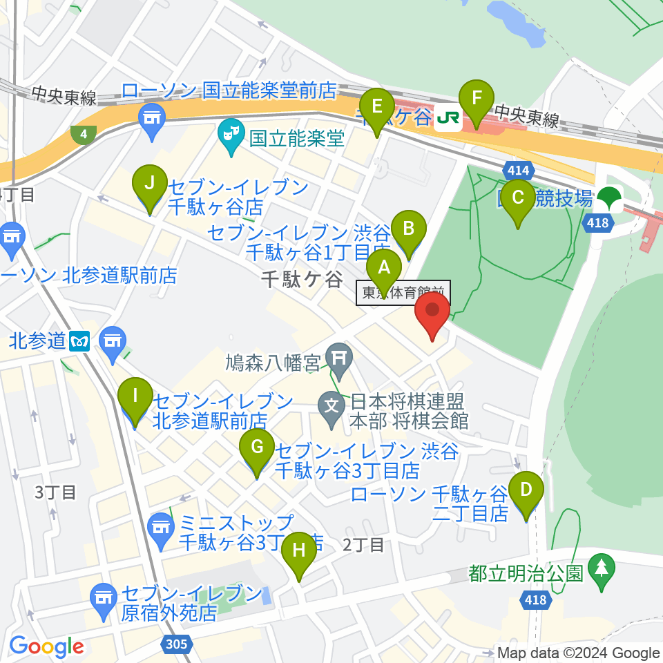 専門学校 東京クールジャパン・アカデミー周辺のコンビニエンスストア一覧地図