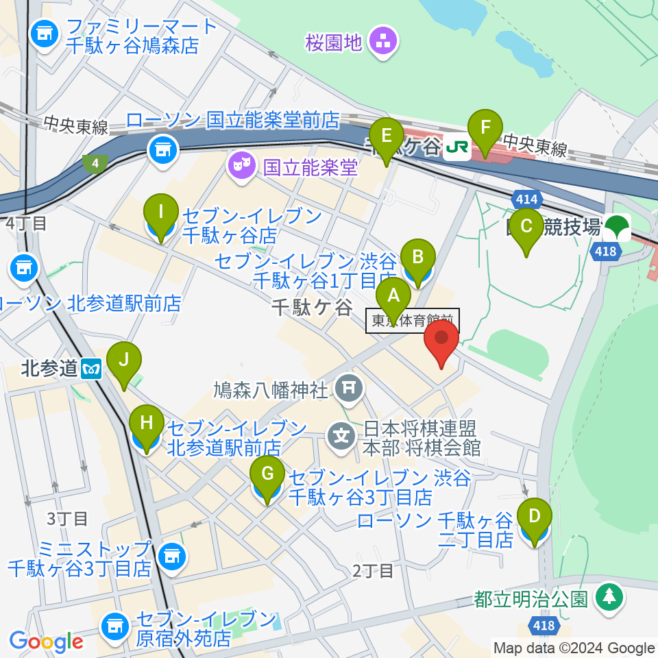 専門学校 東京クールジャパン・アカデミー周辺のコンビニエンスストア一覧地図