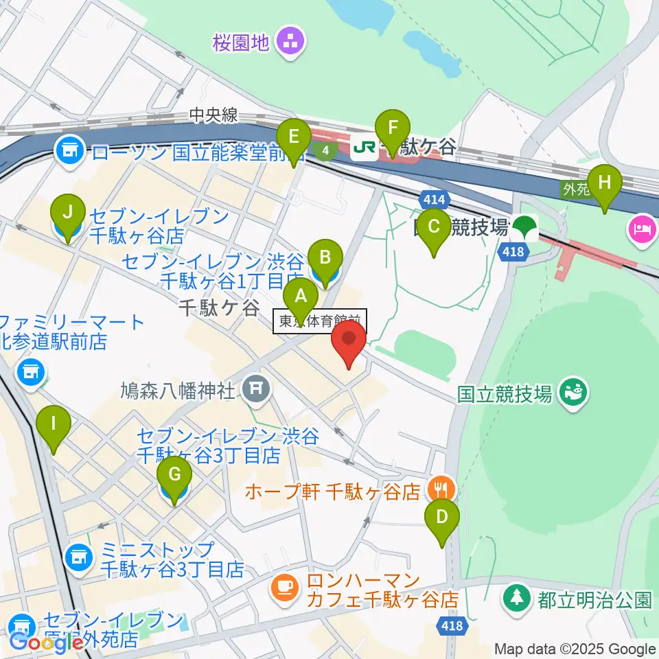 専門学校 東京クールジャパン・アカデミー周辺のコンビニエンスストア一覧地図