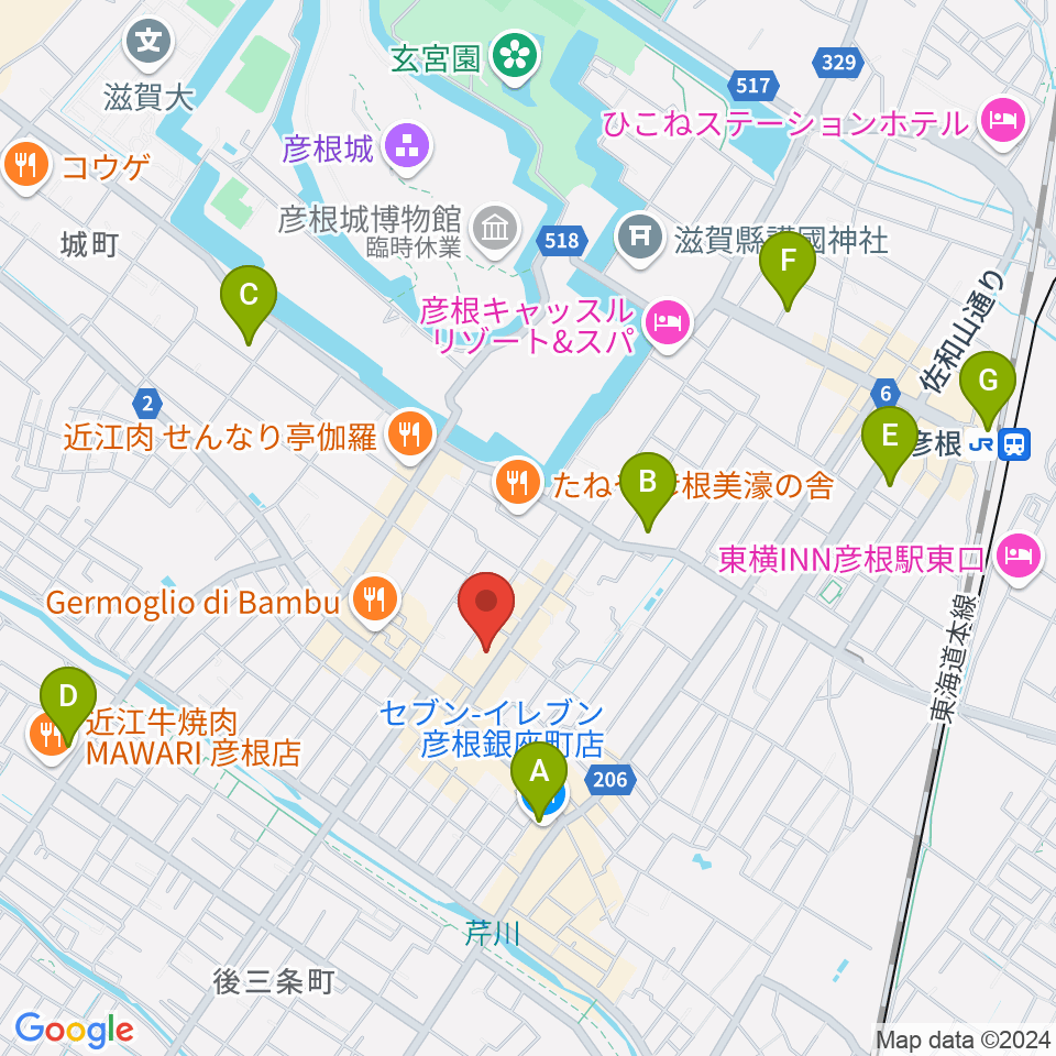 Tied Music（タイドミュージック）周辺のコンビニエンスストア一覧地図