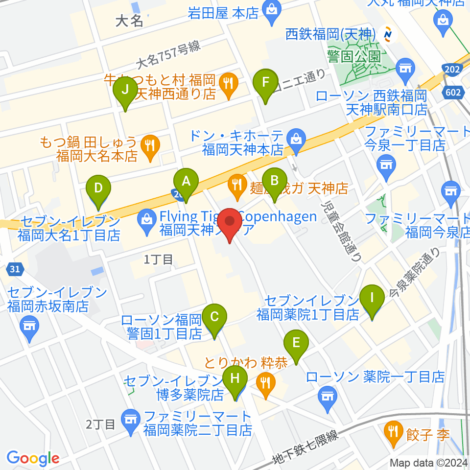 フォレストヒル周辺のコンビニエンスストア一覧地図