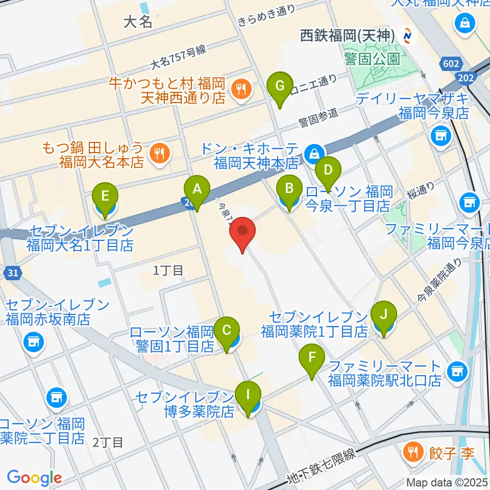 フォレストヒル周辺のコンビニエンスストア一覧地図