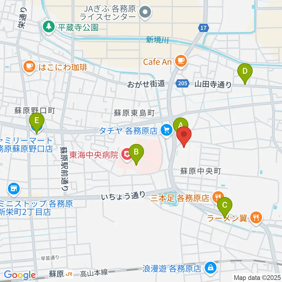 プリニーの文化ホール周辺のコンビニエンスストア一覧地図