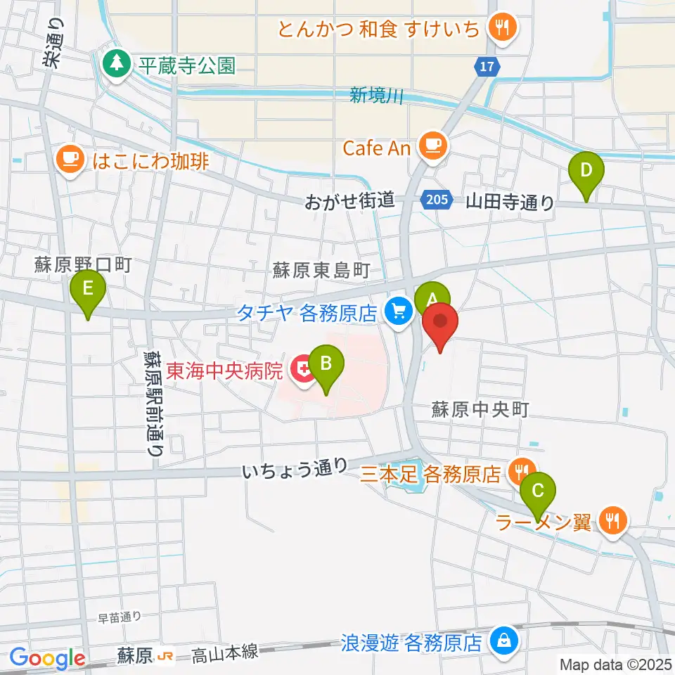 プリニーの文化ホール周辺のコンビニエンスストア一覧地図