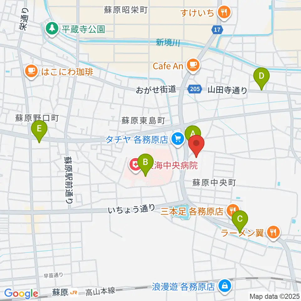 プリニーの文化ホール周辺のコンビニエンスストア一覧地図