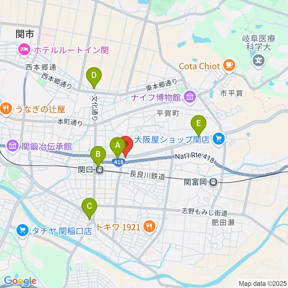 シノダ楽器 旭ヶ丘センター周辺のコンビニエンスストア一覧地図