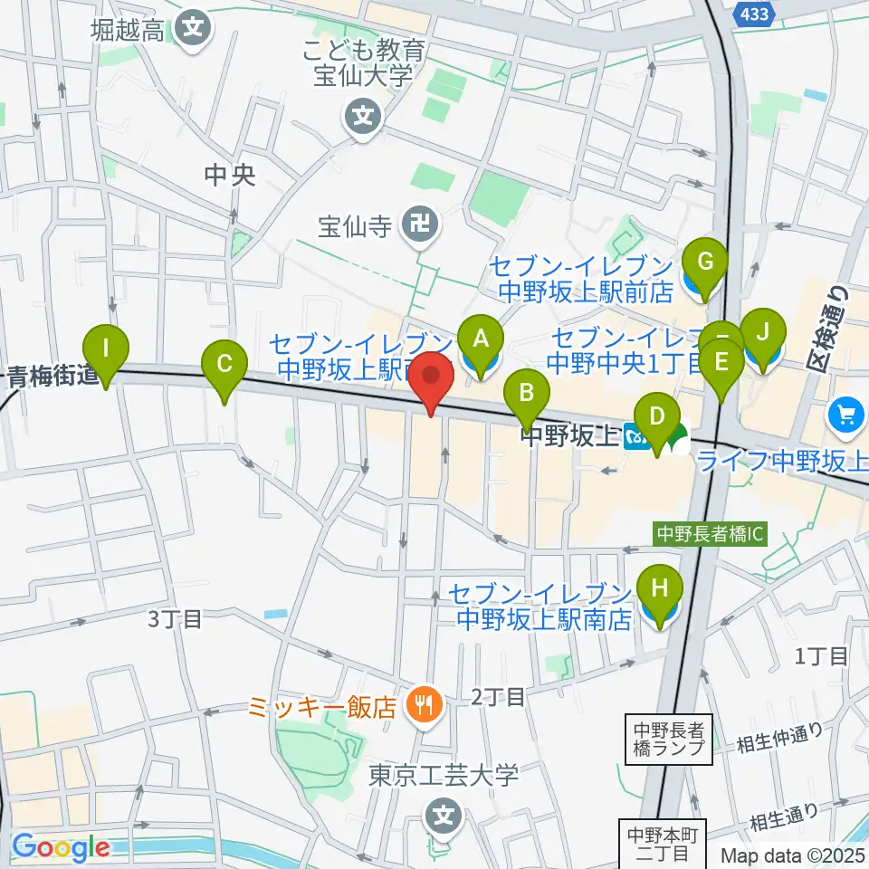 松栄楽器店周辺のコンビニエンスストア一覧地図