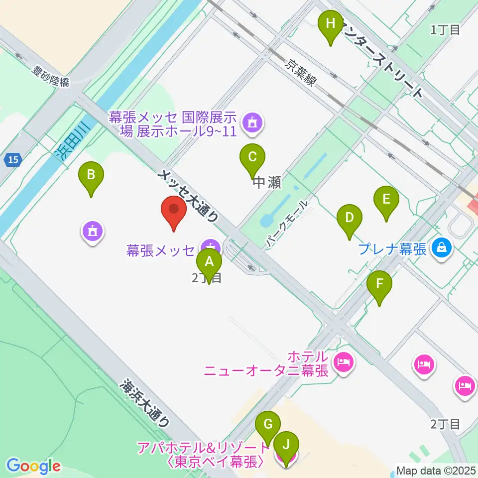 幕張イベントホール周辺のコンビニエンスストア一覧地図