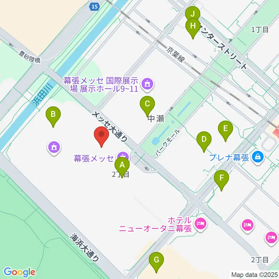幕張イベントホール周辺のコンビニエンスストア一覧地図