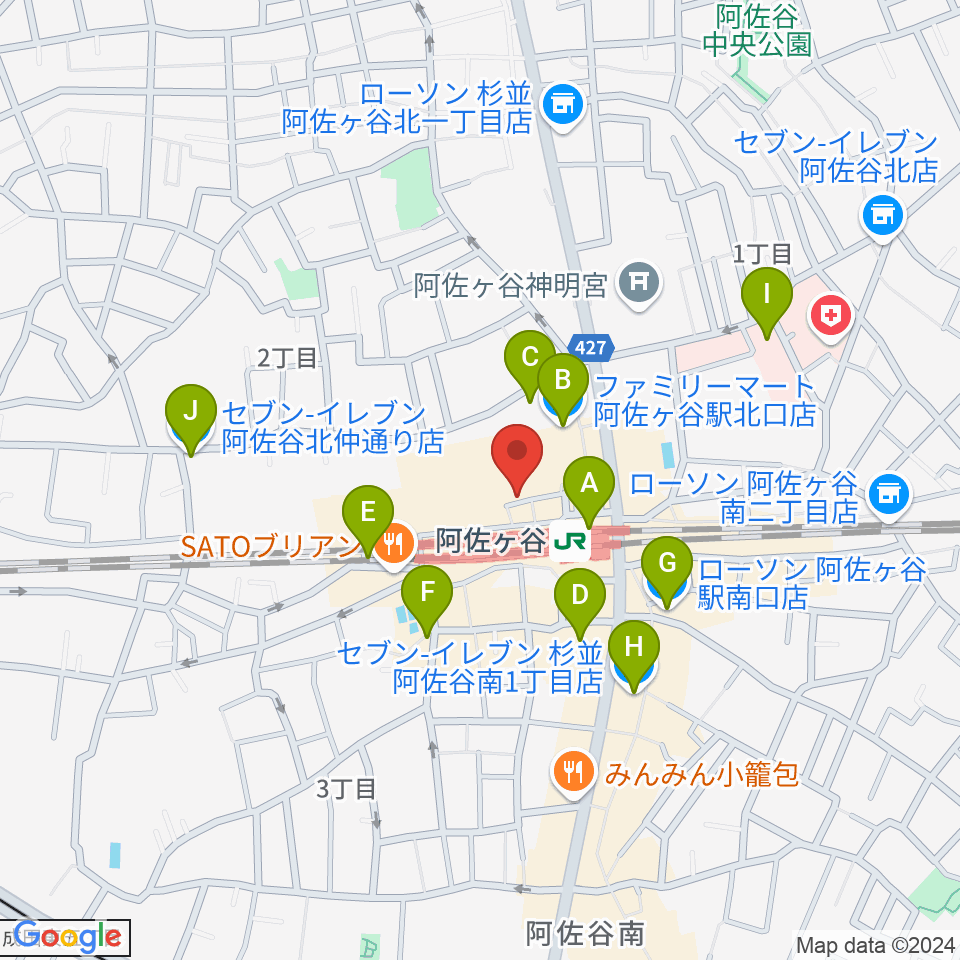 BAR ROCK INDIA周辺のコンビニエンスストア一覧地図