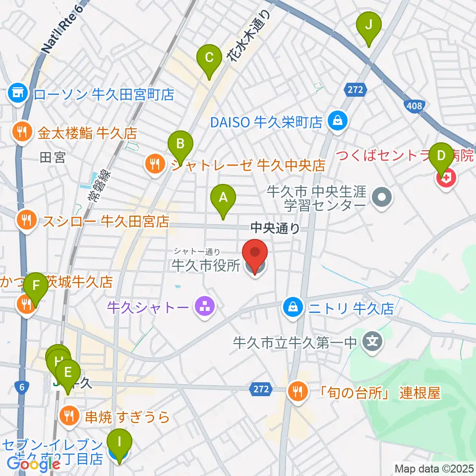 FMうしくうれしく放送(FM-UU)周辺のコンビニエンスストア一覧地図