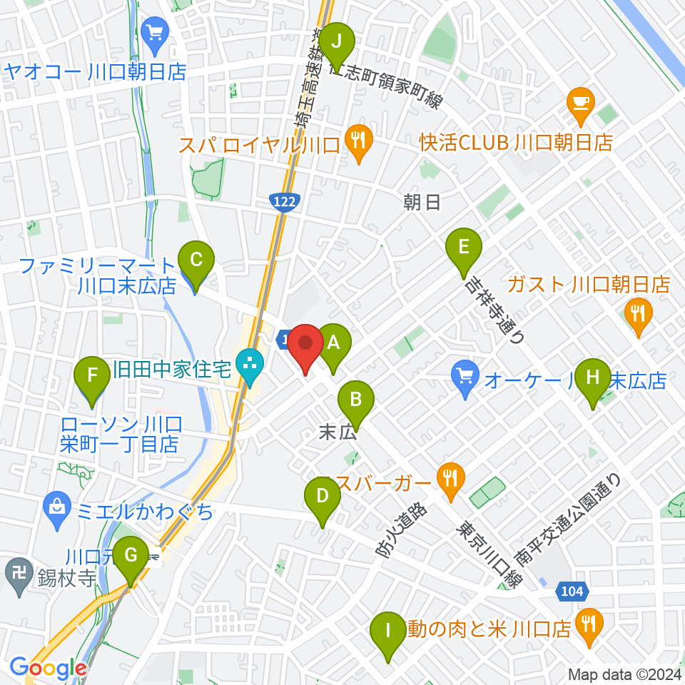 FM川口 856STUDIO周辺のコンビニエンスストア一覧地図