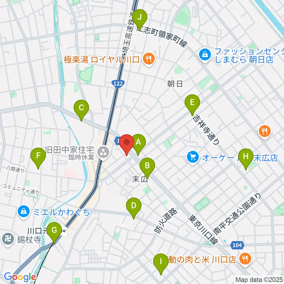 FM川口 856STUDIO周辺のコンビニエンスストア一覧地図