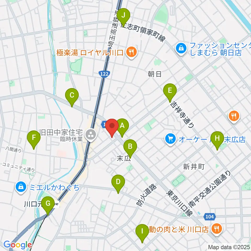 FM川口 856STUDIO周辺のコンビニエンスストア一覧地図