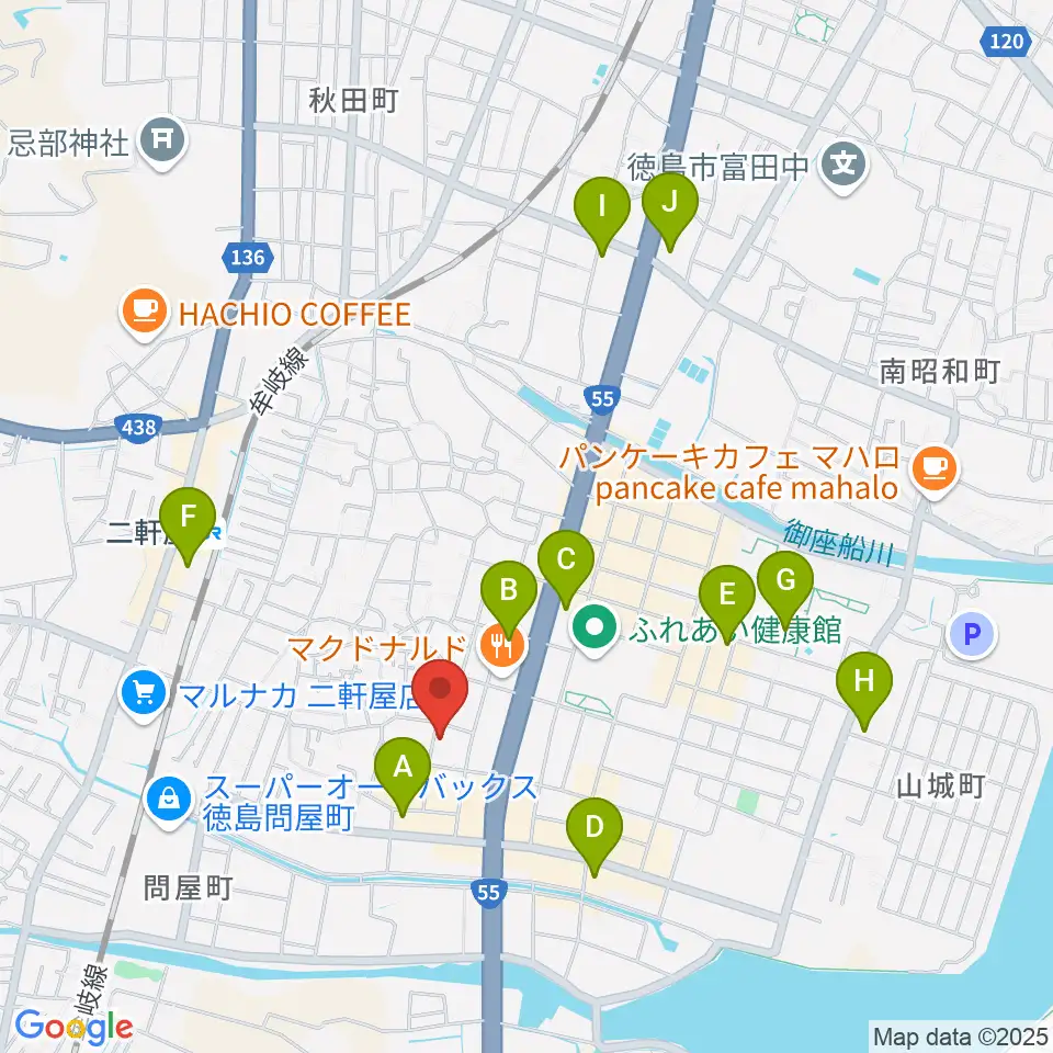 ユニスタイル沖浜周辺のコンビニエンスストア一覧地図