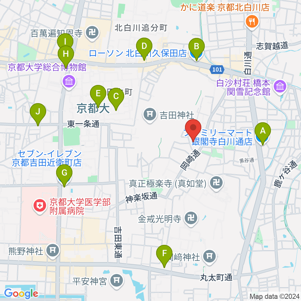 錦鱗館周辺のコンビニエンスストア一覧地図