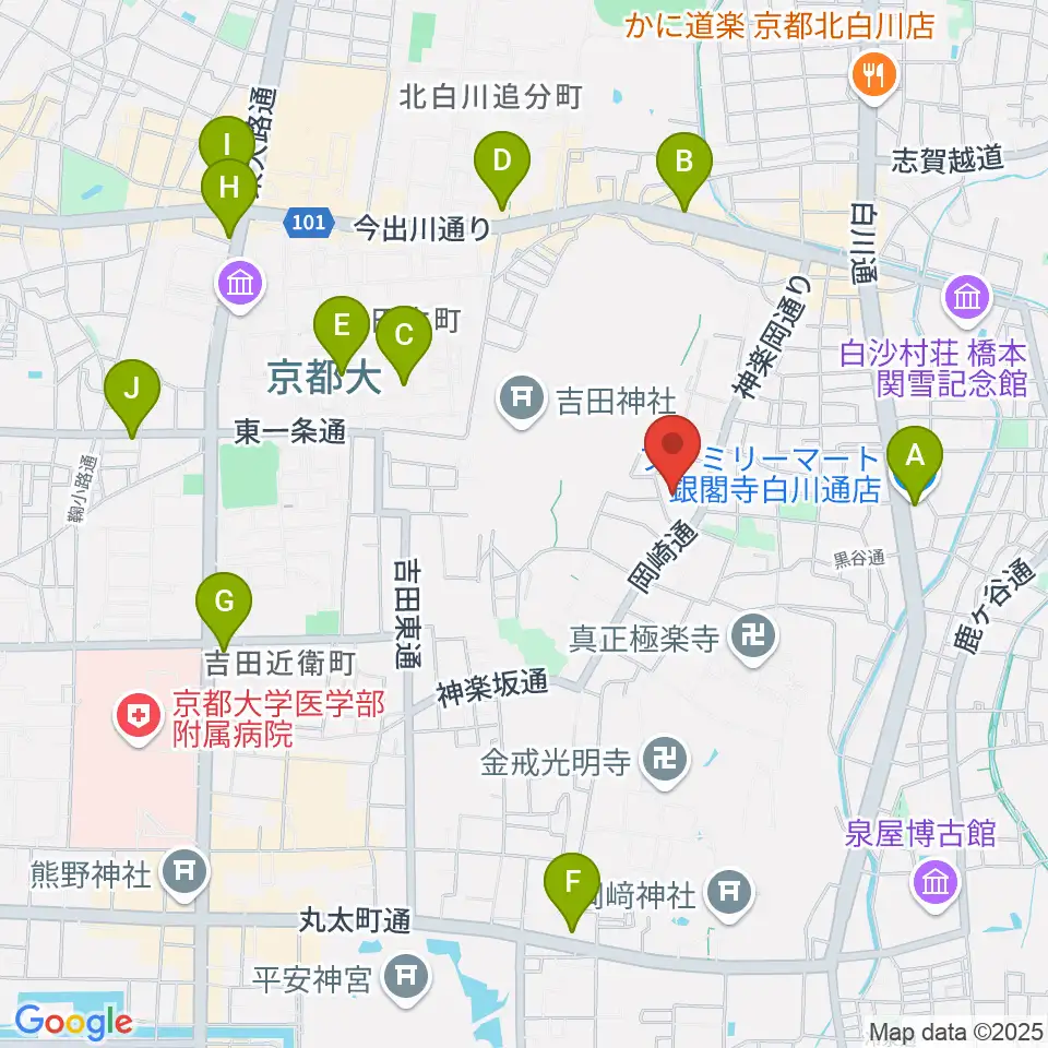 錦鱗館周辺のコンビニエンスストア一覧地図