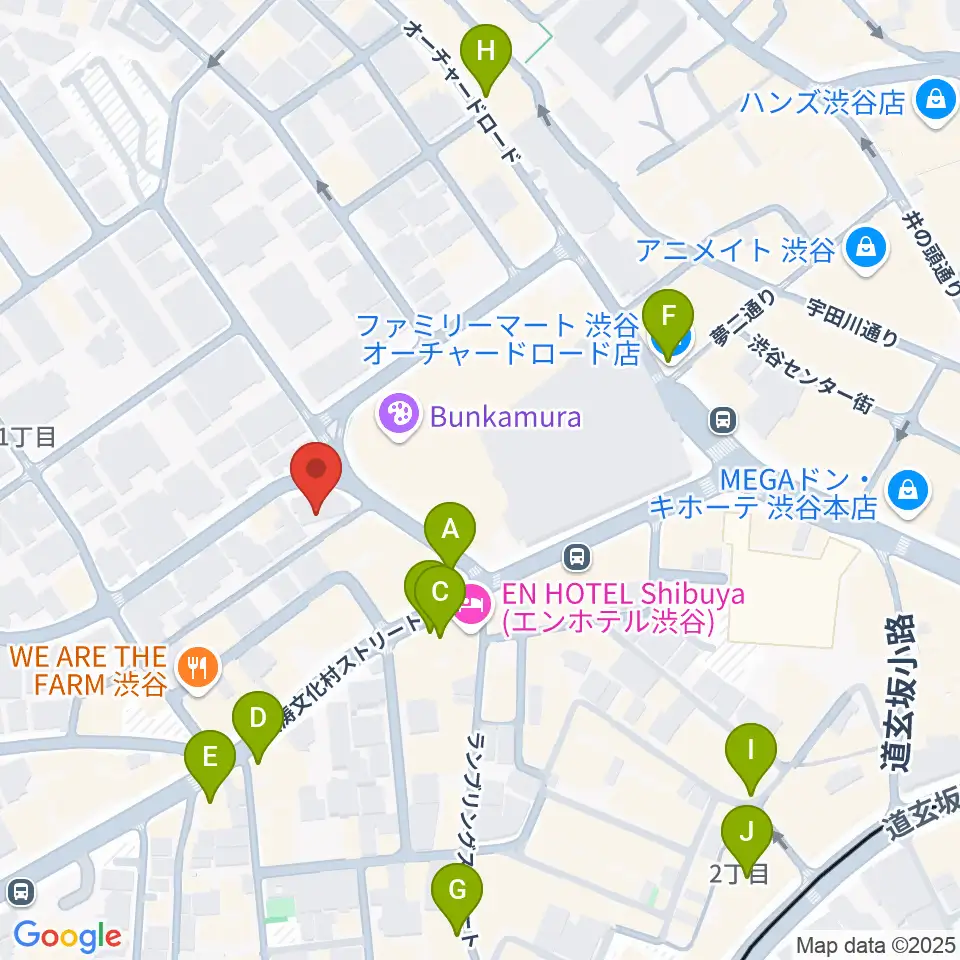 チェレステ・スタジオ松濤周辺のコンビニエンスストア一覧地図